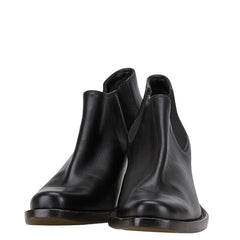 プラダ ショートブーツ サイズ:34 1/2 ブラック レザー レディース PRADA 【中古】