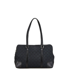 グッチ GGキャンバス トートバッグ ショルダーバッグ 000 0849 2684 ブラック キャンバス レザー レディース GUCCI 【中古】