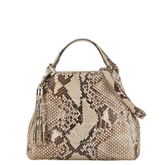 グッチ ソーホー パイソン型押し ハンドバッグ ショルダーバッグ 2WAY 336751 ベージュ ブラウン レザー レディース GUCCI 【中古】