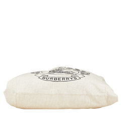 バーバリー シャドーホース トートバッグ ベージュ ブラック キャンバス レザー レディース BURBERRY 【中古】