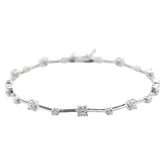 K18WG ホワイトゴールド ダイヤ1.06ct ブレスレット レディース 【中古】