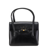 グッチ ハンドバッグ ブラック レザー レディース GUCCI 【中古】