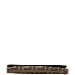 フェンディ ズッカ 長財布 01339 ブラウン キャンバス レザー レディース FENDI 【中古】