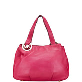 マイケルコース MKロゴ トートバッグ ショルダーバッグ ピンク レザー レディース Michael Kors 【中古】