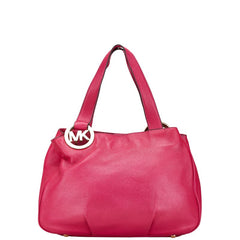 マイケルコース MKロゴ トートバッグ ショルダーバッグ ピンク レザー レディース Michael Kors 【中古】