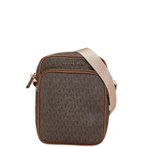 マイケルコース シグネチャー 斜め掛け ショルダーバッグ 35H9GTVC1B ブラウン PVC レザー レディース Michael Kors 【中古】