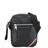 トミーヒルフィガー 1985 PU MINI REPORTER ミニリポーター 斜め掛け ショルダーバッグ ポシェット ブラック レザー メンズ TOMMY HILFIGER 【中古】
