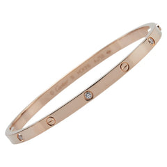 カルティエ ラブブレスレットSM 6Pダイヤ ブレスレット CRB6047616 K18PG ピンクゴールド レディース CARTIER 【中古】