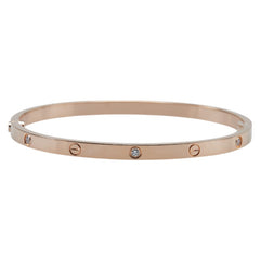カルティエ ラブブレスレットSM 6Pダイヤ ブレスレット CRB6047616 K18PG ピンクゴールド レディース CARTIER 【中古】