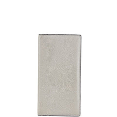 ヴァレクストラ ヴァーティカル 12カード 長財布 札入れ グレー レザー レディース Valextra 【中古】
