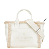 ケイトスペード ロゴ ハンドバッグ ショルダーバッグ 2WAY ホワイト フェイクファー ポリウレタン レザー レディース Kate Spade 【中古】