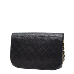 シャネル マトラッセ ココマーク チェーン ショルダーバッグ ブラック ラムスキン レディース CHANEL 【中古】