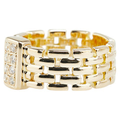 K18YG イエローゴールド ダイヤ0.25ct リング 指輪 レディース 13.5号 【中古】