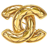 シャネル ヴィンテージ マトラッセ ココマーク ブローチ ゴールド メッキ レディース CHANEL 【中古】