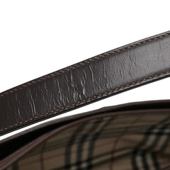 バーバリー ノバチェック ワンショルダーバッグ ハンドバッグ ブラウン レザー レディース BURBERRY 【中古】