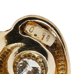 K18YG イエローゴールド Pt900 プラチナ コンビ ダイヤ0.18ct ペンダントトップ レディース 【中古】