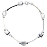 K14WG ホワイトゴールド シエル キュービックジルコニア キュービック ブレスレット レディース 【中古】