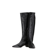 エルメス ロゴ ブーツ サイズ:35 ブラック レザー レディース HERMES 【中古】