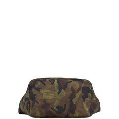 プラダ 三角ロゴプレート 迷彩 カモフラージュ ハンドバッグ ショルダーバッグ 2WAY カーキ ブラック マルチカラー ナイロン レザー レディース PRADA 【中古】