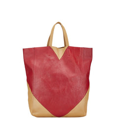 セリーヌ ハンドバッグ トートバッグ レッド ベージュ レザー レディース CELINE 【中古】