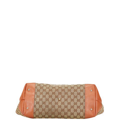 グッチ GGキャンバス ハートビット トートバッグ ショルダーバッグ 269956 ベージュ ブラウン キャンバス レザー レディース GUCCI 【中古】