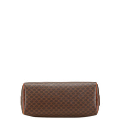 セリーヌ マカダム ハンドバッグ ミニボストンバッグ ブラウン PVC レザー レディース CELINE 【中古】