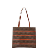 セリーヌ マカダム トートバッグ ショルダーバッグ ブラウン PVC レザー レディース CELINE 【中古】