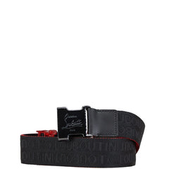 クリスチャンルブタン LOUBICLIC ベルト ブラック レッド ナイロン メンズ Christian Louboutin 【中古】