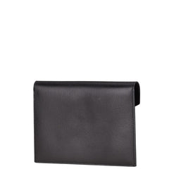 サンローラン レターカードケース 小物入れ ポーチ ブラック レザー レディース SAINT LAURENT 【中古】