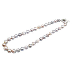 スターリングシルバー 黒蝶真珠10~14mm ネックレス レディース 【中古】