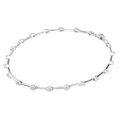 K18WG ホワイトゴールド ダイヤ1.00ct ブレスレット レディース 【中古】