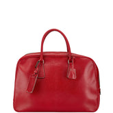 プラダ ハンドバッグ ビジネスバッグ V00463 レッド レザー レディース PRADA 【中古】