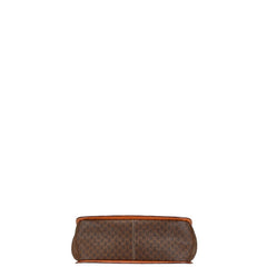 セリーヌ マカダム ハンドバッグ ショルダーバッグ ブラウン PVC レザー レディース CELINE 【中古】