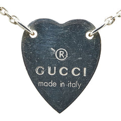 グッチ ハート モチーフ ネックレス 304632 シルバー SV925 シルバー レディース GUCCI 【中古】