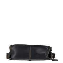 コーチ スタッズ ストーン 斜め掛け ショルダーバッグ ブラック レザー レディース COACH 【中古】