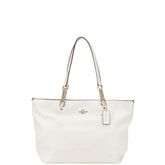 コーチ チェーン ハンドバッグ トートバッグ 36600 ホワイト レザー レディース COACH 【中古】