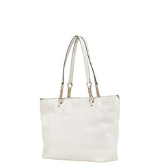 コーチ チェーン ハンドバッグ トートバッグ 36600 ホワイト レザー レディース COACH 【中古】