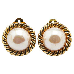 シャネル ヴィンテージ フェイクパール イヤリング ゴールド メッキ レディース CHANEL 【中古】