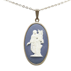 ウェッジウッド カメオ ペンダントネックレス SV925 シルバー レディース Wedgwood 【中古】