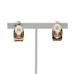 K18YG イエローゴールド ガーネット ダイヤ0.26ct イヤリング レディース 【中古】