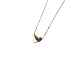 K14YG イエローゴールド ハート モチーフ ネックレス レディース 【中古】