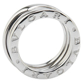 ブルガリ ビーゼロワン 3バンド リング 指輪 #49 K18WG ホワイトゴールド レディース BVLGARI 【中古】