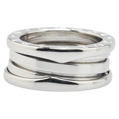 ブルガリ ビーゼロワン 3バンド リング 指輪 #49 K18WG ホワイトゴールド レディース BVLGARI 【中古】