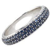 K18WG ホワイトゴールド サファイア0.70ct リング 指輪 レディース 12号 【中古】