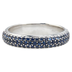 K18WG ホワイトゴールド サファイア0.70ct リング 指輪 レディース 12号 【中古】