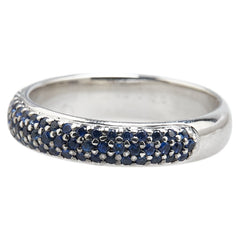 K18WG ホワイトゴールド サファイア0.70ct リング 指輪 レディース 12号 【中古】