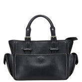 バーバリー ノバチェック ハンドバッグ ブラック レザー レディース BURBERRY 【中古】