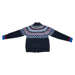 グッチ ノルディック ニットブルゾン サイズ:6 ネイビー マルチカラー ウール レディース GUCCI 【中古】