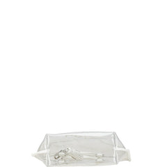 フォクシー ハンドバッグ ホワイト クリア ビニール レザー レディース FOXEY 【中古】