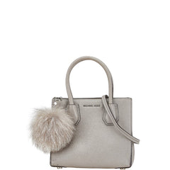 マイケルコース ハンドバッグ ショルダーバッグ 2WAY グレー レザー ファー レディース Michael Kors 【中古】